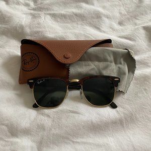 Ray-Ban Clubmaster Polarized Brown Turtleshell (49mm)